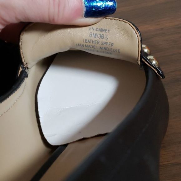 NWOT Enzo Angiolini Dainey Leather Heeled Loafer 6 - Picture 8 of 8